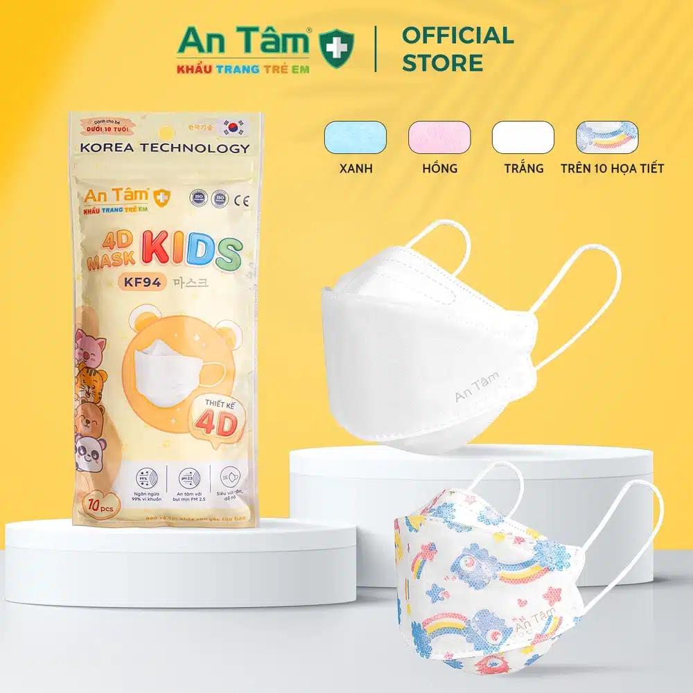 Khẩu Trang 4D MASK KIDS KF94 Hàn Quốc - AN TÂM