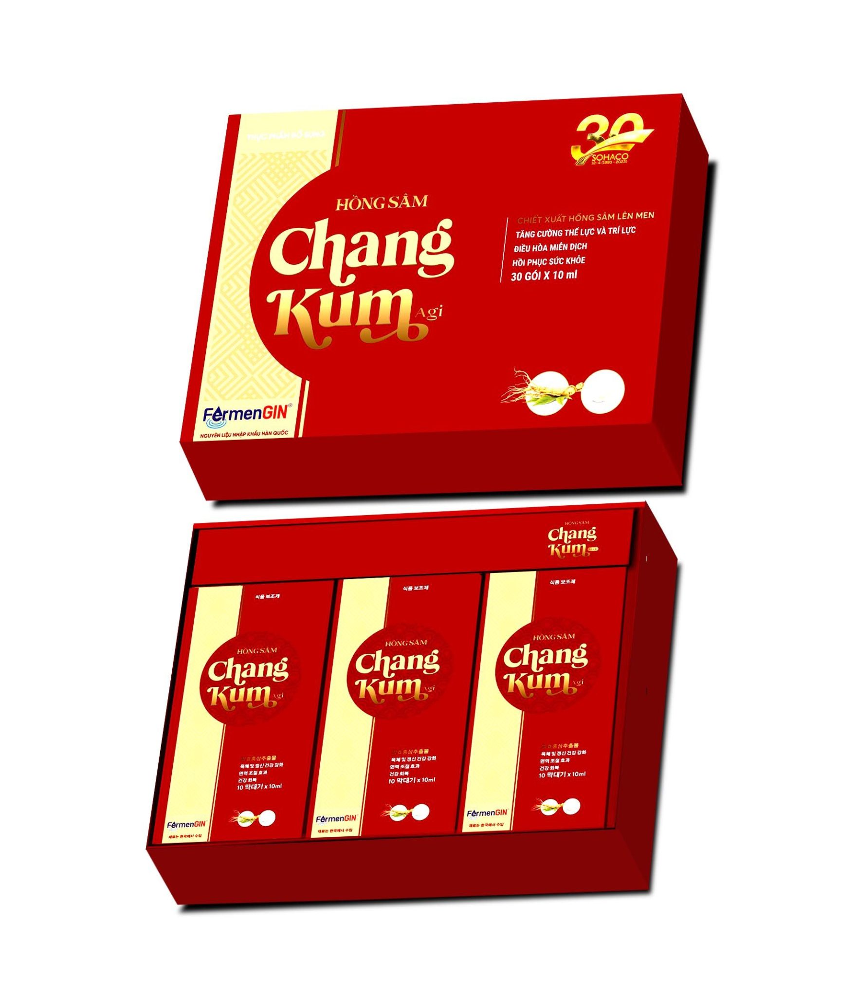 Hỗ trợ tăng sức đề kháng, bồi bổ cơ thể Hồng Sâm Chang Kum Agi hộp 30 gói x 10ml