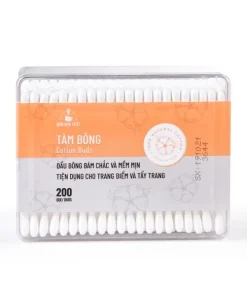 Tăm bông Bông Bạch Tuyết (200 que/hộp chữ nhật)