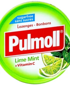 Kẹo ngậm không đường Pulmoll Lime Mint vị chanh bạc hà hỗ trợ bổ sung vitamin C cho cơ thể (45g)