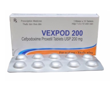 Thuốc điều trị nhiễm khuẩn đường hô hấp Vexpod cefpodoxim 200mg