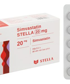 Thuốc Simvastatin Stella 20mg điều trị tăng cholesterol máu (3 vỉ x 10 viên)