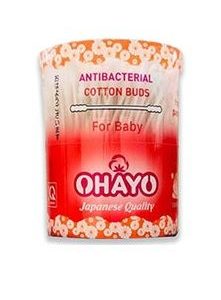 Tăm bông kháng khuẩn OhayO baby 2 đầu xoắn JP06 180 que