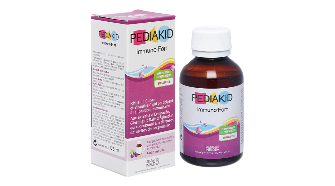 Siro Pediakid Immuno-Fort hỗ trợ tăng đề kháng, giúp bảo vệ sức khỏe (125ml)