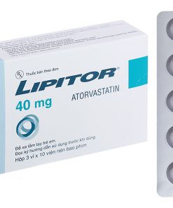Viên nén Lipitor 40mg Pfizer điều trị tăng cholesterol toàn phần (3 vỉ x 10 viên)