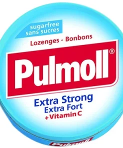 Kẹo Pulmoll Extra Strong Extra Fort + Vitamin C hỗ trợ làm giảm ho, thông cổ mát họng 45G