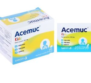 Thuốc cốm Acemuc Kids 200mg Sanofi long đàm, tiêu nhầy, giảm ho (30 gói x 1g)
