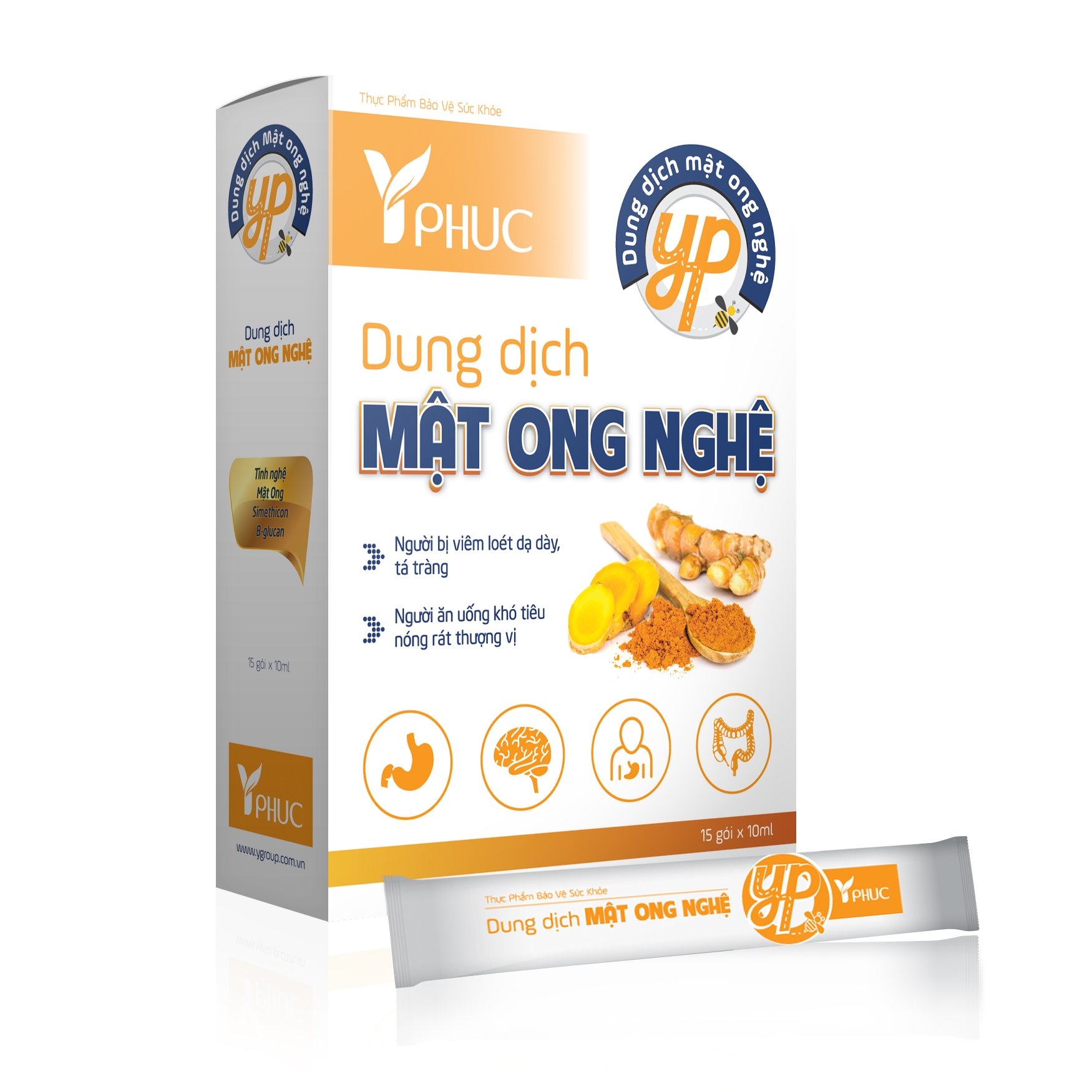 Dung dịch uống hỗ trợ dạ dày Mật Ong Nghệ Y Phúc hộp 15 gói x 10ml