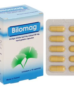 Thuốc Bilomag 80mg Natur Produkt Pharma điều trị suy tuần hoàn não, giảm chú ý tập trung (6 vỉ x 10 viên)