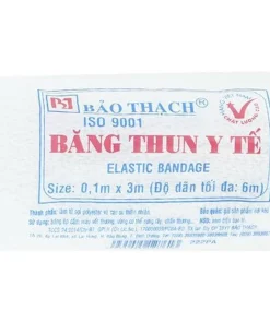 Băng thun y tế Bảo Thạch 0.1m x 3m dùng để băng nén ép cầm máu, cố định khớp (10 cuộn)
