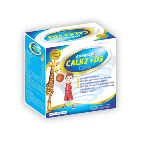 Ống Uống Anmikids CALK2+D3 Extra (Hộp 20 ống)