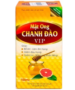 Dung dịch Mật Ong Chanh Đào VIP New Star hỗ trợ bổ khí, giảm ho, đau họng (100ml)