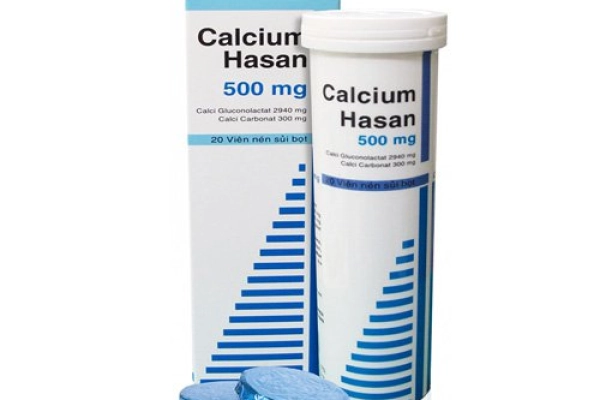 Thuốc sủi Calcium Hasan 500mg phòng và hỗ trợ điều trị loãng xương (20 viên)