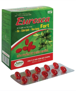 Thuốc Eurosca Forte đỏ Abipha - Hỗ trợ giảm ho (Hộp 10 vỉ x 10 viên)