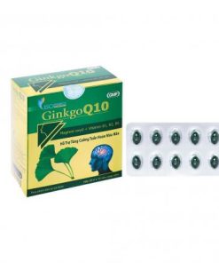 Viên uống Ginkgo Q10 ISO Pharco hỗ trợ tăng cường tuần hoàn máu (10 vỉ x 10 viên)