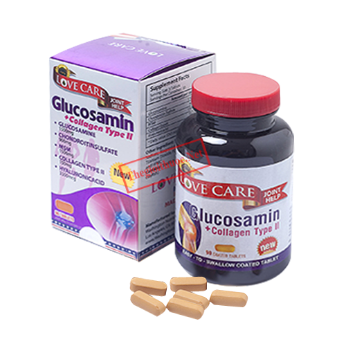 VIÊN UỐNG BỔ SUNG XƯƠNG KHỚP LOVE CARE GLUCOSAMINE COLLAGEN TYPE II H/90