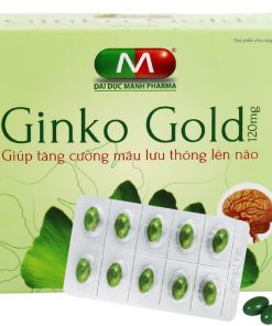 GINKO GOLD 120MG DAI DUC MANH PHARMA hỗ trợ điều trị thiểu năng tuần hoàn não