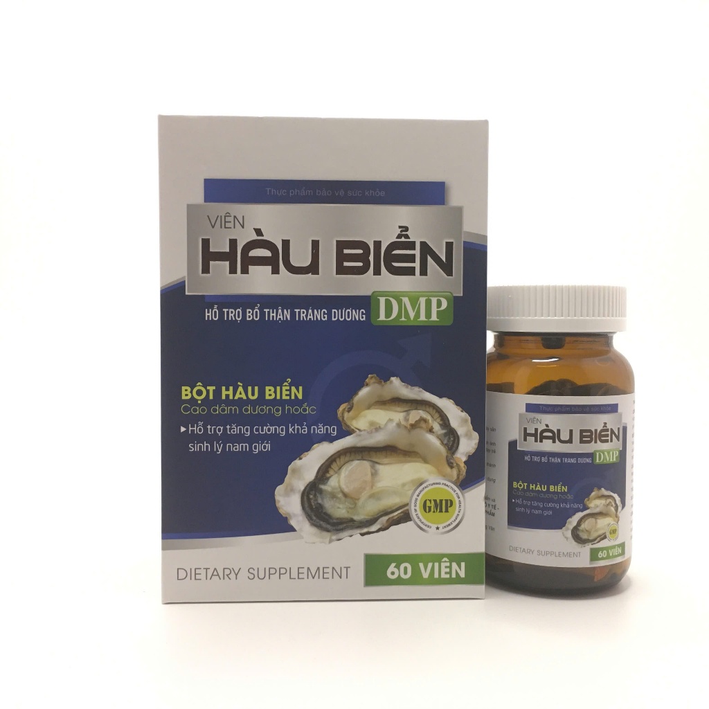 Hàu Biển DMP- Giúp bổ thận tráng dương, tăng cường sinh lý nam giới ,cải thiện xuất tinh sớm yếu sinh lý ( Hộp 60 viên)