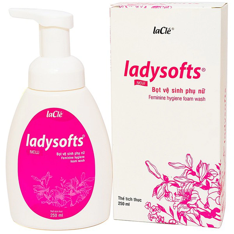 Bọt vệ sinh phụ nữ LADYSOFT Feminine Hygiene laCle Hồng hỗ trợ sạch vùng kín và duy trì độ pH tự nhiên (250ml)