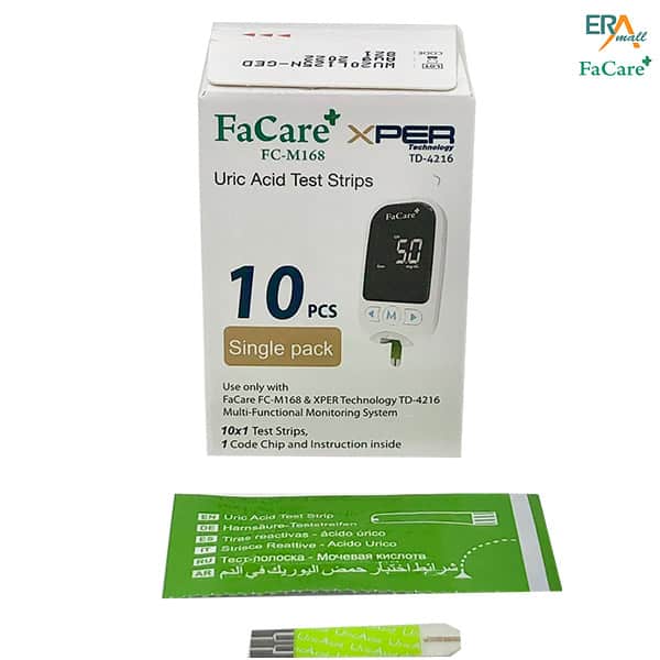 Hộp 10 que thử FACARE XPER Axit Uric Test Strips 10PCS