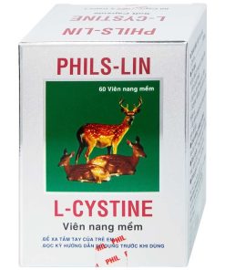 Viên nang mềm L-Cystine 500mg Phils Lin hỗ trợ điều trị viêm da do thuốc, sạm da, tàn nhang (12 vỉ x 5 viên)