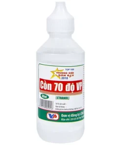 Cồn trắng 70 độ Vĩnh Phúc trắng hỗ trợ sát trùng vết thương (60ml)