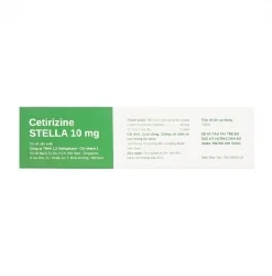 Cetirizine Stella 10mg giảm các triệu chứng viêm mũi dị ứng (10 vỉ x 10 viên)