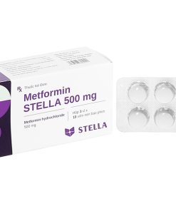 Viên nén Metformin Stella 500mg điều trị bệnh đái tháo đường tuýp 2 (3 vỉ x 10 viên)