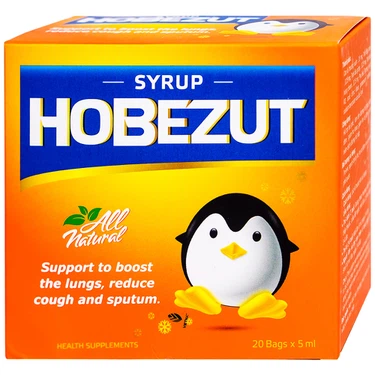 Siro Hobezut Vinacare giảm các triệu chứng ho, cảm (20 gói x 5ml)