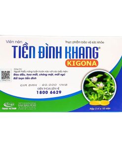 Viên uống Tiền Đình Khang Kigona Eloge hỗ trợ hoạt huyết, tăng cường tuần hoàn máu não (3 vỉ x 10 viên)