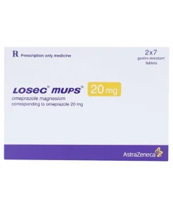 Viên nén Losec Mups 20mg AstraZeneca điều trị loét tá tràng, dạ dày (2 vỉ x 7 viên)