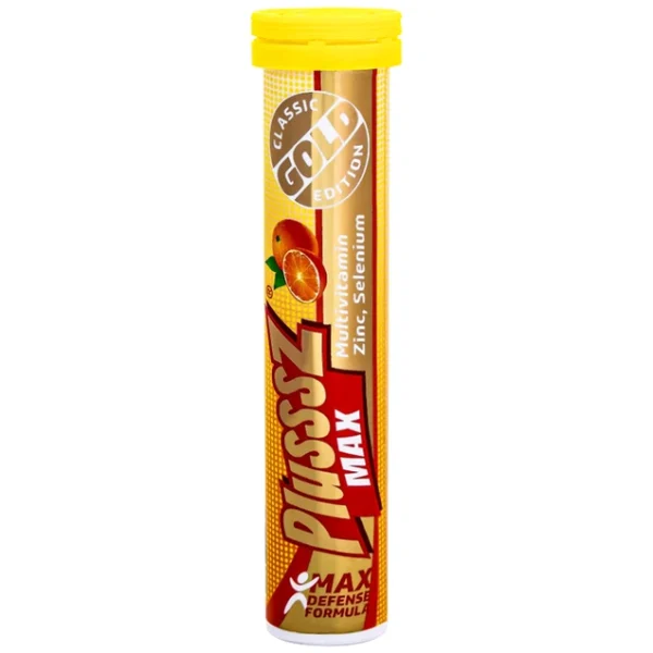 Viên sủi Plusssz Gold Max vị cam bổ sung vitamin và khoáng chất cho cơ thể (20 viên)
