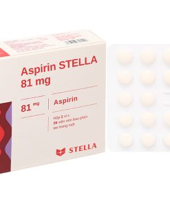 Aspirin Stella 81mg dự phòng đột quỵ, nhồi máu cơ tim (2 vỉ x 28 viên)