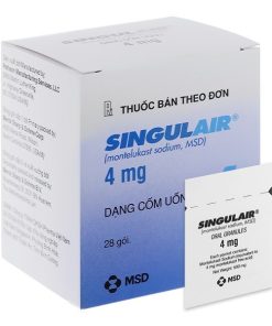 Cốm Singulair 4mg MSD điều trị hen phế quản mạn tính (28 gói)