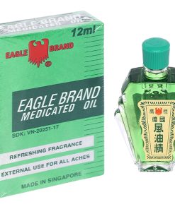 Dầu gió xanh Eagle Brand trị cảm cúm, sổ mũi, nghẹt mũi, chóng mặt, say tàu xe (chai 12ml)