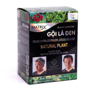 Gội là đen Matrix giúp mái tóc đen tự nhiên, che phủ tóc bạc (10 gói x 25ml)