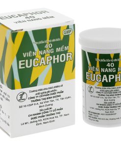 Eucaphor hỗ trợ giảm ho, đau rát họng hộp 40 viên