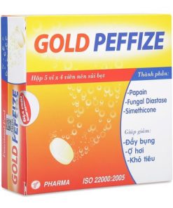 Gold Peffize giảm đầy bụng, ở hơi, khó tiêu, Hộp 20 viên
