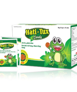 Hati – Tux Candy hỗ trợ giảm ho, giảm đờm, khàn tiếng, viêm phế quản (20 gói)