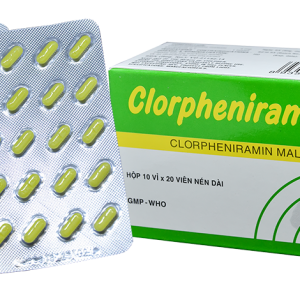 Clorpheniramin 4 DHG Pharma trị viêm mũi dị ứng, mày đay (10 vỉ x 20 viên)