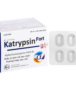 Viên nén Katrypsin Fort 8400IU Khapharco điều trị phù nề sau chấn thương, sau mổ (10 vỉ x 10 viên)