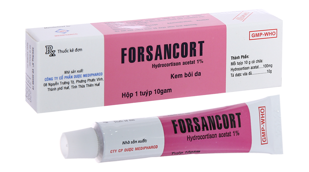 Kem bôi da Forsancort Medipharco điều trị viêm da tiếp xúc (10g)
