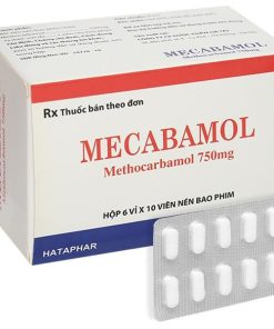 Viên nén Mecabamol 750mg Hà Tây điều trị các bệnh lý cơ xương cấp tính (6 vỉ x 10 viên)