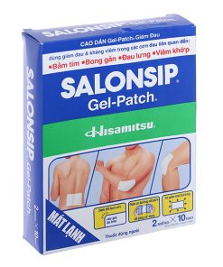Cao dán Salonsip Gel - Patch Hisamitsu giảm đau, kháng viêm do mỏi cơ, đau cơ (8 gói x 3 miếng)