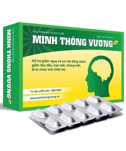 Viên uống Minh Thông Vương IMC hỗ trợ giảm xơ vữa động mạch, tai biến (2 vỉ x 10 viên)
