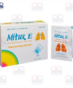Thuốc bột uống Mitux E 100mg DHG Pharma làm loãng chất nhầy (24 gói x 1,5g)