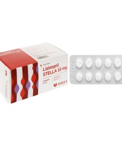 Viên nén Lisinopril Stella 10mg điều trị tăng huyết áp, suy tim sung huyết (10 vỉ x 10 viên)