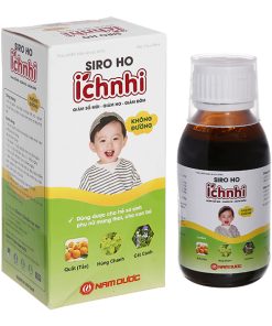 Siro ho cảm Ích Nhi không đường hỗ trợ giảm ho, tiêu đờm chai 90ml
