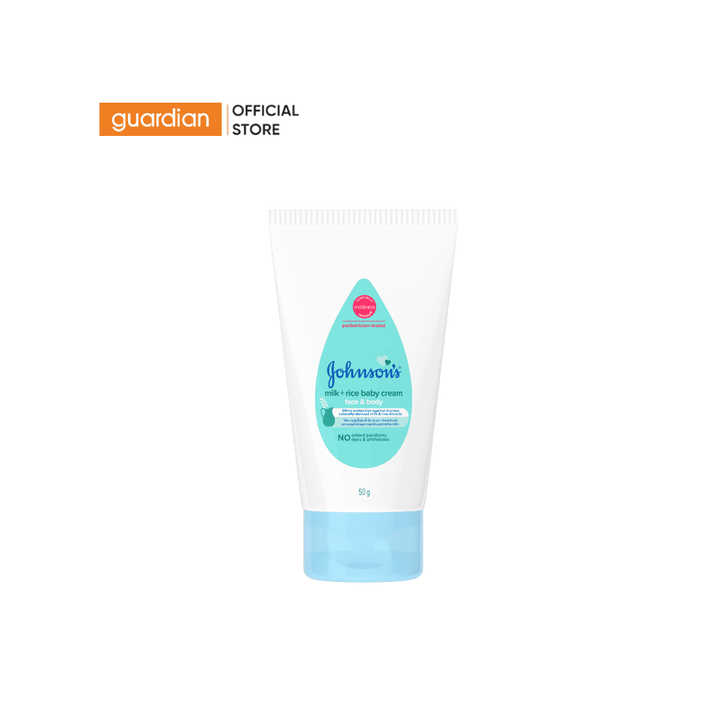 Kem Dưỡng Da Mặt Và Cơ Thể Chứa Sữa Và Tinh Chất Gạo Johnson Baby Milk & Rice Baby Cream Face & Body 50gr