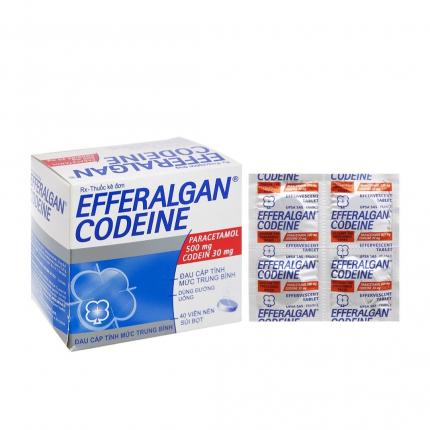 Viên sủi Efferalgan Codeine giảm đau cấp tính mức độ trung bình (10 vỉ x 4 viên)